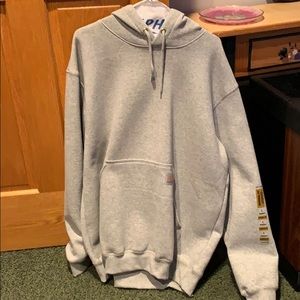 Carharrt grey fleece hoodie